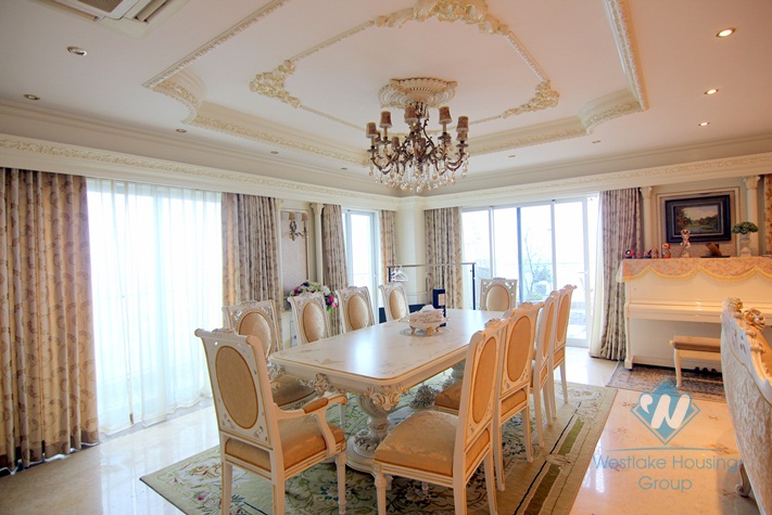 Luxury 03 bedrooms apartment with lake view for rent in Gold Westlake Building, Tay Ho district 